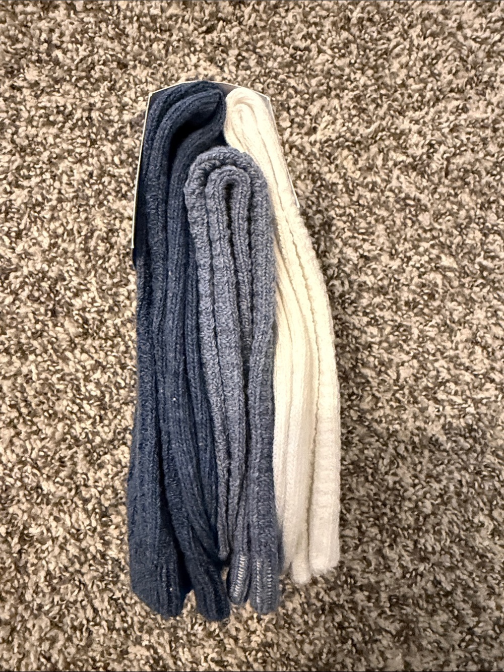 Universal Thread Cream Ribbed Crew Socks - 3 Pack - Picture 2 of 3